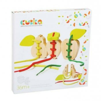 PROMO Drewniana zabawka na sznurku Owoce 14811 Cubika