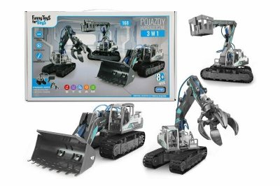 Pojazd hydrauliczny 3w1 do składania (168 elementów)