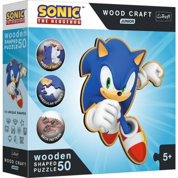 Puzzle drewniane 50el Sprytny Sonic. Sonic the Hedgehog 20203 Trefl