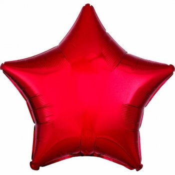 Balon foliowy metalik czerwony gwiazda 48cm 9914085