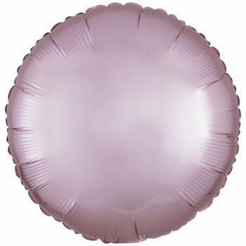 Balon foliowy Lustre Pastel różowy okrągły 43cm 9914119