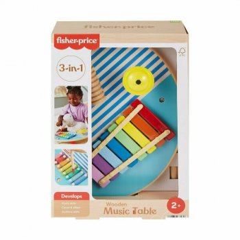 Fisher-Price Drewniany muzyczny stoliczek HXT91 MATTEL