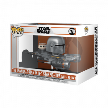 PROMO FUNKO POP FIGURKA Star Wars The Mandalorian in N-1 Starfighter with R5-D4 76549