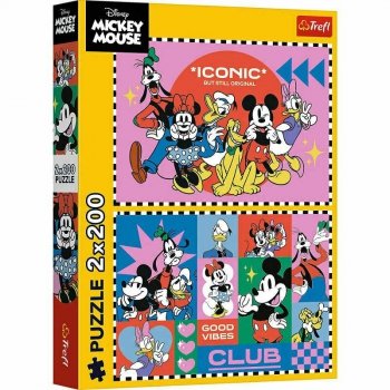 Puzzle 2x200el Czas z przyjaciółmi. Disney Mickey Mouse 13319 Trefl