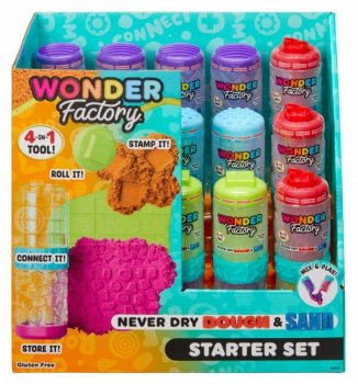 MGA Wonder Factory Never Dry Ciastolina & Piasek kinetyczny Starter Set 595304 p15 mix cena za 1 szt