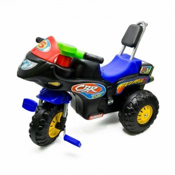 Jeździk Motorek z rączką trójkołowy LAZUR-mix