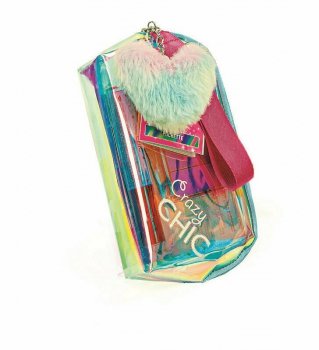 Clementoni Crazy chic Kosmetyczka z cieniami do powiek i błyszczykiem do ust 18177 p6 cena za 1 szt