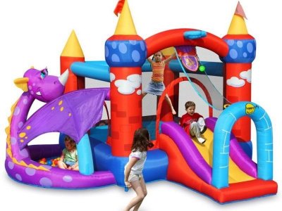Smocza Przygoda Dmuchaniec Zamek Dmuchany HappyHop Zjeżdzalnia Trampolina - HappyHop