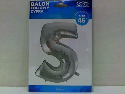 GODAN Balon foliowy Cyfra5 srebrna 85cm BC-HSR5 09498