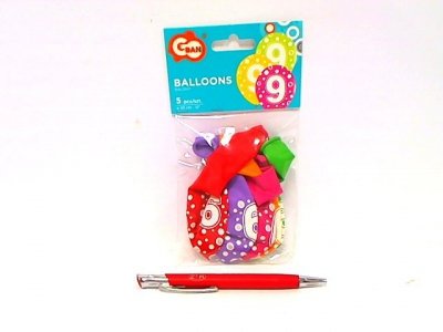 GODAN Balony 12" z cyframi 9 A5 GZ-CYF9 41993