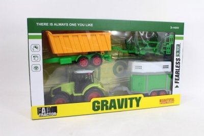 MZ-IMPORT Traktor zestaw z 3 maszynami 666-184B 08915