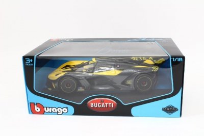 BBU BBU 1:18 BugattiBolide Metalicblack/yellow 11047YL