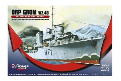 MIRAGE MODELE Mirage zest.d/sklej.Okręt ORP Grom WZ40 S06 400614