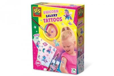 SES CREATIVE SES Tatuaże Galaxy Jednorożce brokat 14764 47648