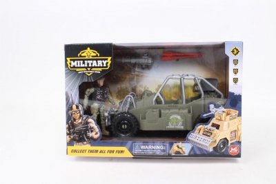 MZ-IMPORT Pojazd wojskowy+żołnierz F14-6A 12134