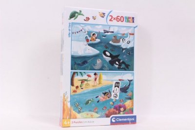 CLEMENTONI - PUZZLE CLE puzzle 2x60 SuperKolor Life at sea 24817