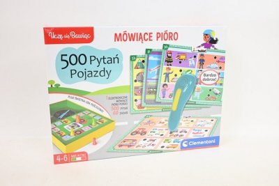 CLEMENTONI - ZABAWKI CLE Mówiące pióro 500 pytań Pojazdy 50929