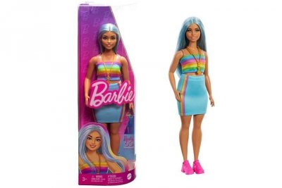 MATTEL Barbie lalka Fashionistas niebieskie włosy HRH16