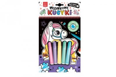AKSJOMAT Welurkowe kucyki Dotykaj i koloruj 39778