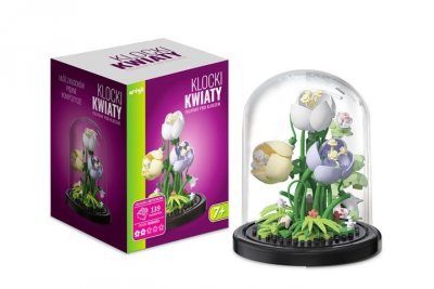 ARTYK Klocki kwiaty tulipany klosz 139el 136948