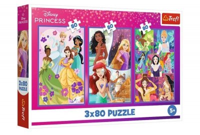 TREFL PUZZLE 3x80 Księżniczki przyjaciółki /Princ..34884