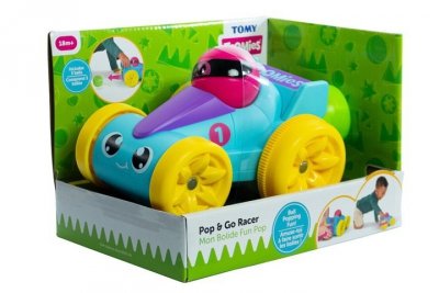 TOMY TOMY piłeczkowa wyścigówka nieb Pop_Go E73778