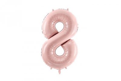 PARTYDECO Balon fol.Cyfra 8 72cm j.róż 34464