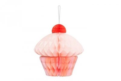 PARTYDECO Dekor.bibuł.honeyc.Muffinka 20cm mix 74330