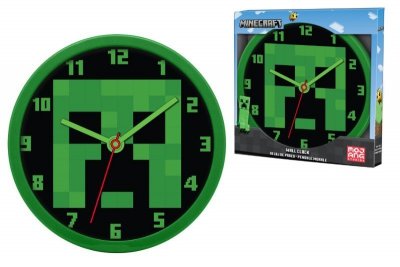KIDS EUROSWAN HISZPANIA Minecraft zegar ścienny MIN3018 74786