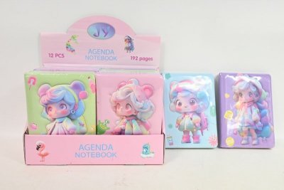 GAZELO Notes dziewczynka 12szt/disp Z10345 82989