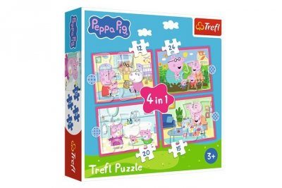 TREFL PUZZLE 4w1 Peppa uwielbia przygody 34672