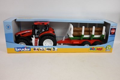 BRUDER - ATA BRUDER ROADMAX traktor+przycz.d/drewna 03453
