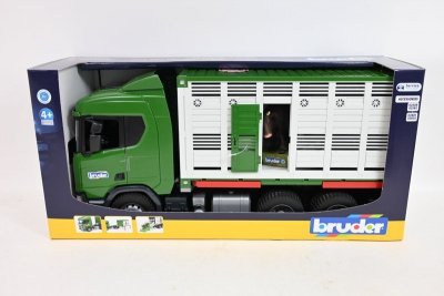 BRUDER - ATA BRUDER Scania Super 560R kontener+fig.krowy 03548