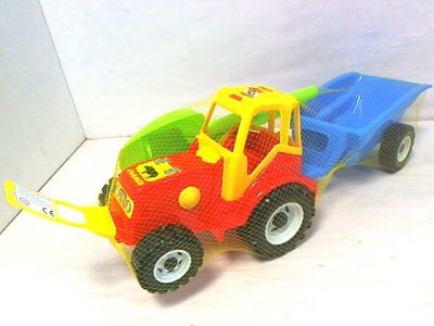 CHOINSKI Traktor z przyczepą + łopatka i grabki 398 50398
