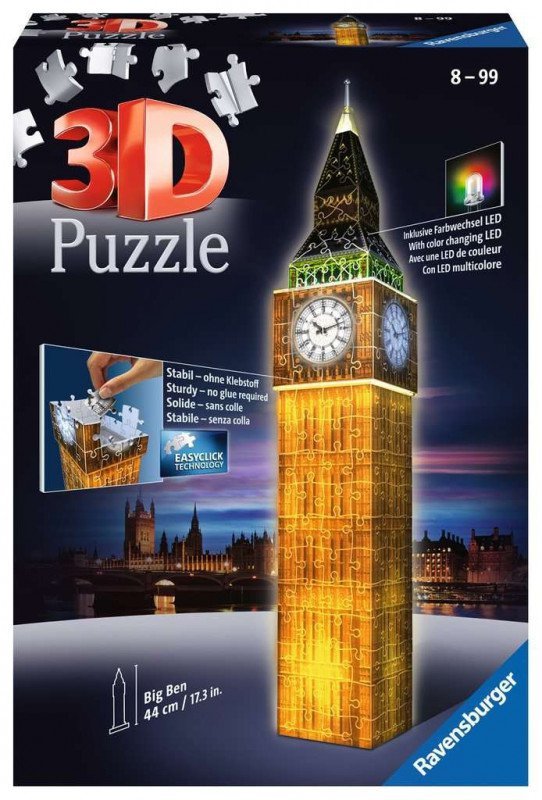 Ravensburger Polska Puzzle 216 elementów 3D Big Ben Nocą