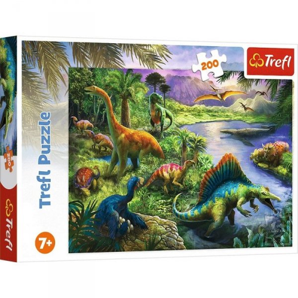 Trefl Puzzle 200 elementów Drapieżne dinozaury