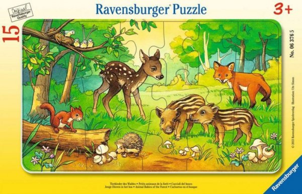 Ravensburger Polska Puzzle 15 elementów Leśne zwierzęta