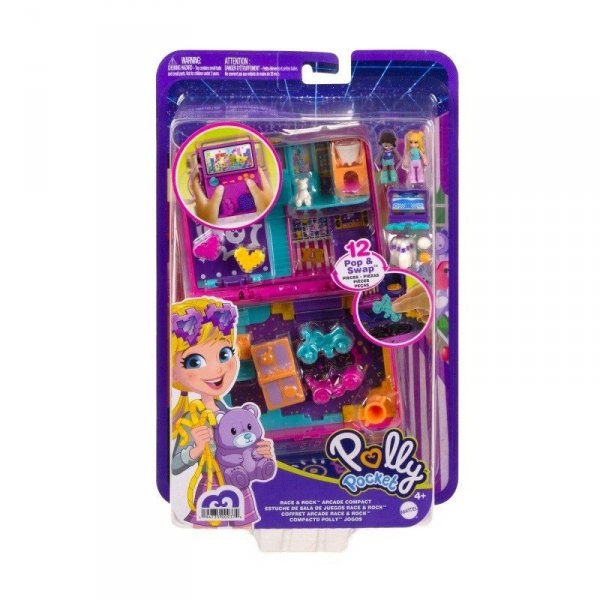 Mattel Zestaw figurek Polly Pocket Wieczór gier Zestaw kompaktowy