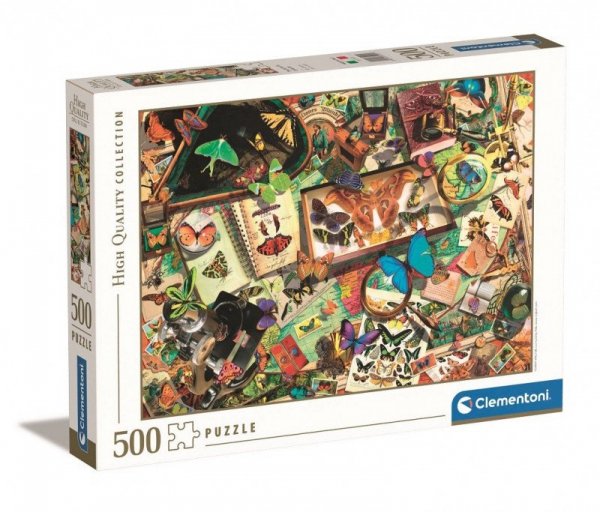 Clementoni Puzzle 500 elementów High Quality, Kolekcjoner motyli