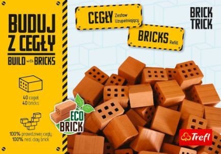 Trefl Zestaw uzupełniający Brick Trick cegły połówki 40 sztuk