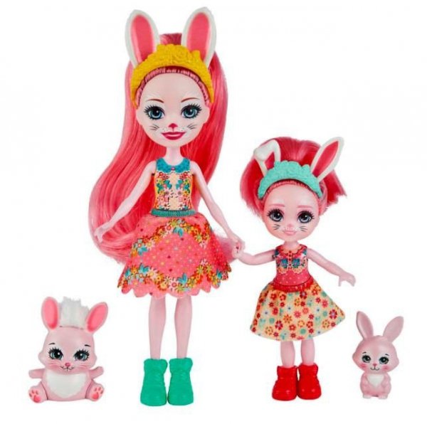 Mattel Zestaw lalek Enchantimals Siostry Bree i Bedelia i ich króliczki