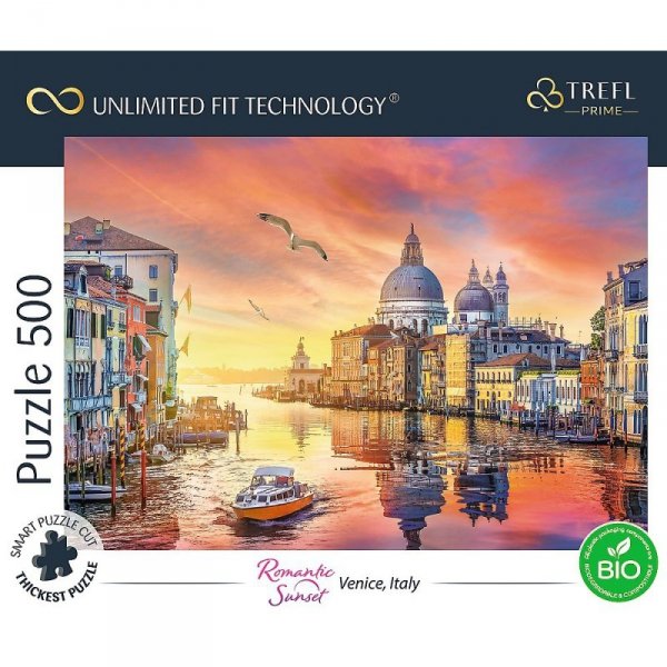 Trefl Puzzle 500 elementów UFT Romantczny zachód słońca Wenecja, Włochy