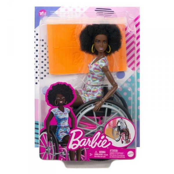 Mattel Barbie Fashionistas Lalka na wózku strój w serca