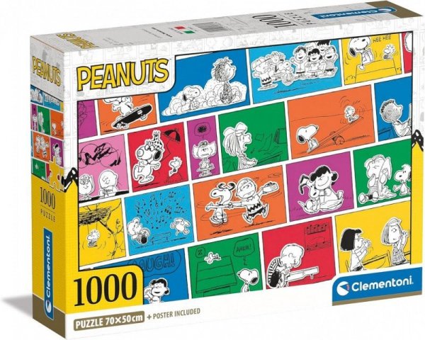 Clementoni Puzzle 1000 elementów Compact Peanuts Fistaszki