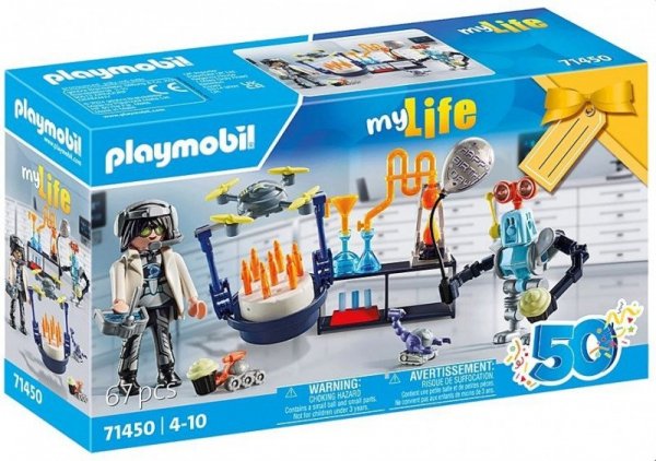 Playmobil Zestaw z figurkami My Life 71450 Naukowiec z robotami