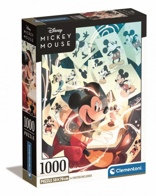 Clementoni Puzzle 1000 elementów Compact Mickey Mouse Celebration