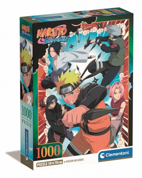 Clementoni Puzzle 1000 elementów Compact Anime Naruto Shippuden
