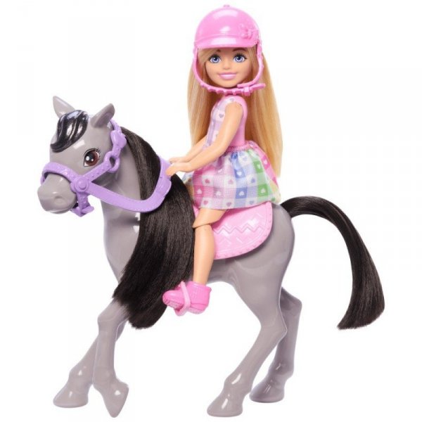 Mattel Lalka Barbie Chelsea na kucyku