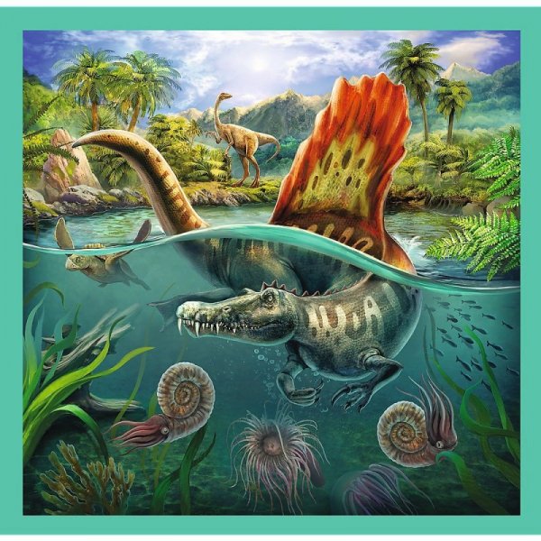 Trefl Puzzle 3w1 - Niezwykły świat dinozaurów