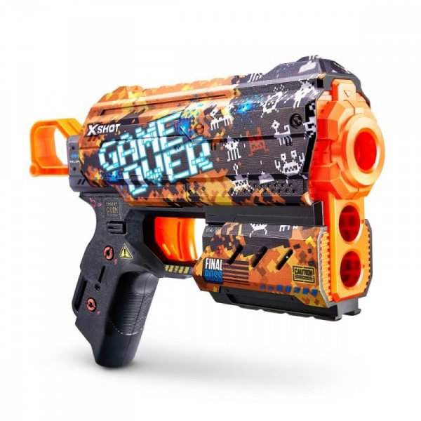 ZURU X-Shot Wyrzutnia wzór E SKINS-FLUX (8 Strzałek)